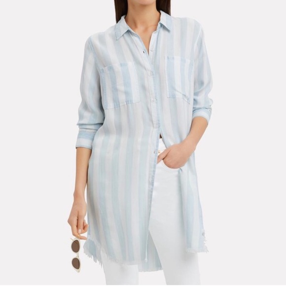 Rails Julian Raw Block Stripe Shirt Dress Size M - Picture 1 of 11